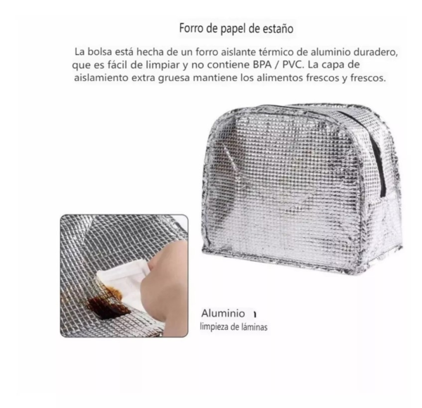 Lonchera Bolso Termico Alimentos Almuerz - Imagen 3